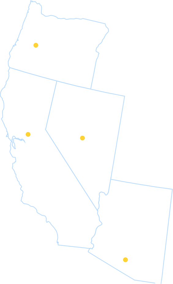 BCM Service areas include California, Oregon, Arizona, Nevada